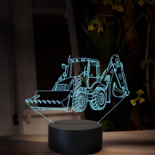 Beling 3D lampa, JCB 3CX, 16 farebná, BA11