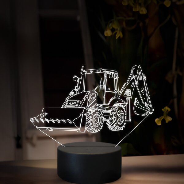 Beling 3D lampa, JCB 3CX, 16 farebná, BA11