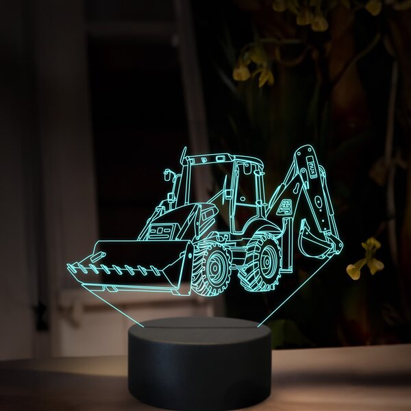 Beling 3D lampa, JCB 3CX, 16 farebná, BA11