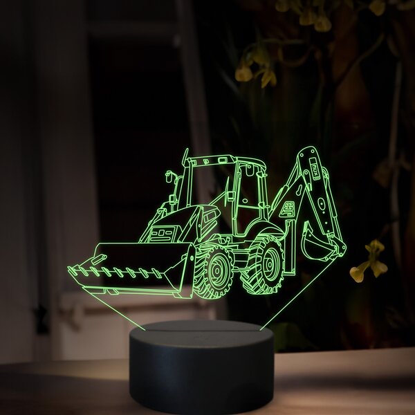 Beling 3D lampa, JCB 3CX, 16 farebná, BA11