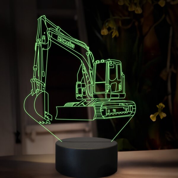 Beling 3D lampa, Komatsu PC 138, 16 farebná, BA13