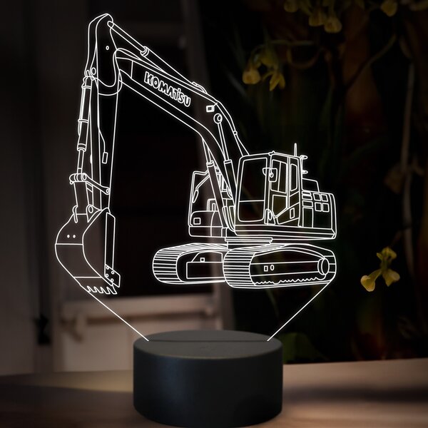 Beling 3D lampa, Komatsu PC 210, 16 farebná, BA14