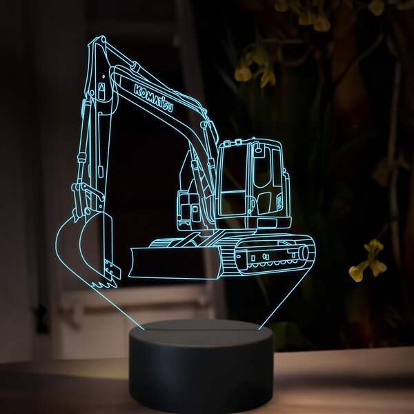 Beling 3D lampa, Komatsu PC 138, 16 farebná, BA13