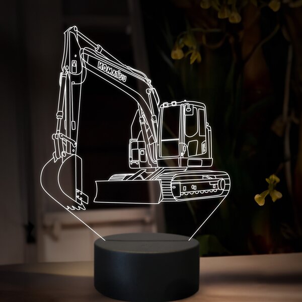 Beling 3D lampa, Komatsu PC 138, 16 farebná, BA13