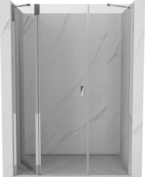 Mexen, Mexen Mist Otočné sprchové dvere 120 cm, priehľadné, chróm - 8A4-120-001-01-00
