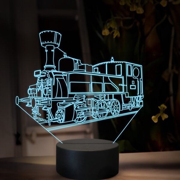 Beling 3D lampa, Parný rušeň 300.6 ''Kafemlejnek', 16 farebná, SXR60