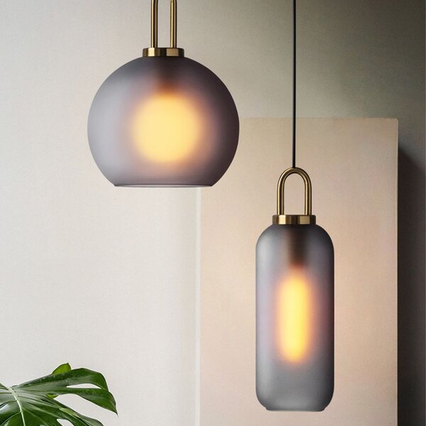 Toolight - Stropné svietidlo 20cm 1xE27 60W PP626-1CP, šedá, OSW-05630
