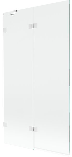 Mexen Lunar 2-krídlová vaňová zástena, ľavá 100 x 150 cm, číre sklo, biela, 897-100-100-20-00-L