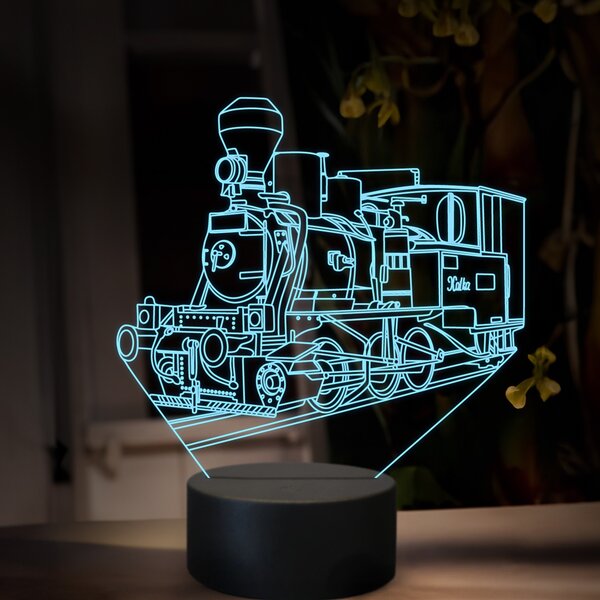 Beling 3D lampa, Parný rušeň U36, 16 farebná, SXR82