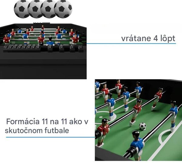 Stolný futbal 142x76x88 cm