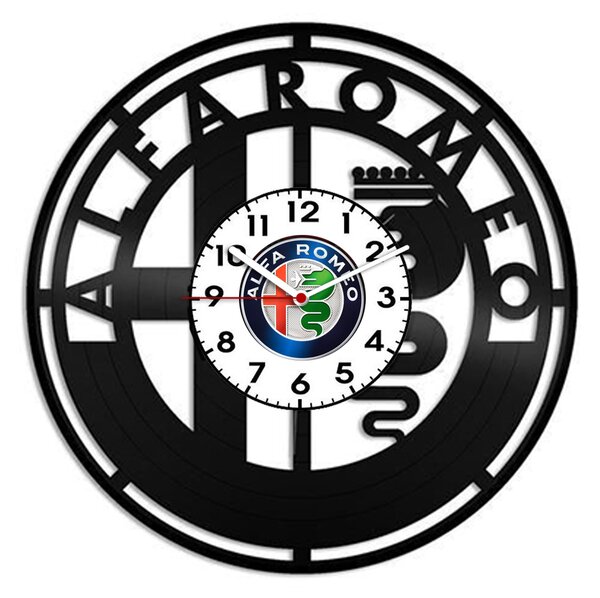 Beling vinylové nástenné hodiny Alfa Romeo, Q89