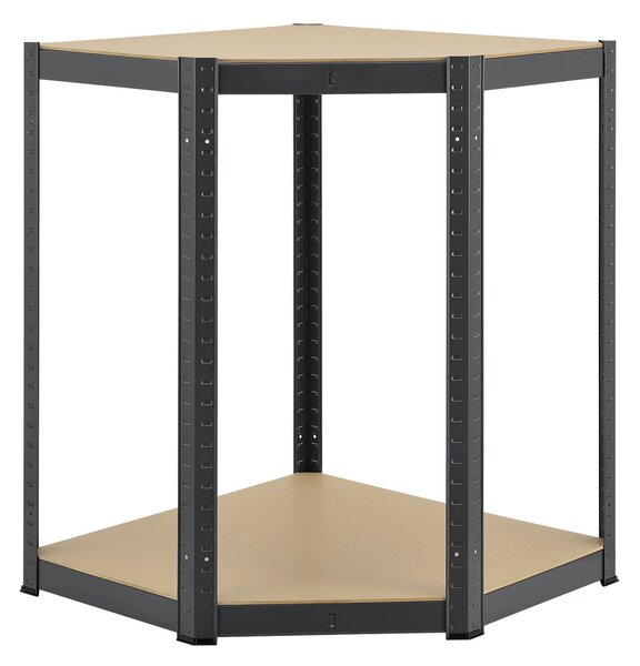 Rohový regál Basic 180x70x40 cm - šedý