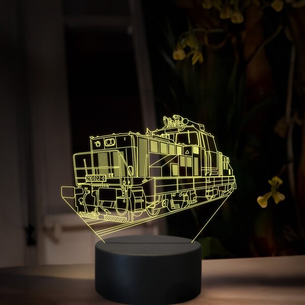 Beling 3D lampa, Elektrický rušeň 110, 16 farená, SXR84