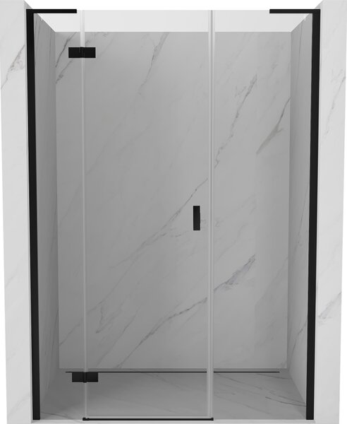 Mexen Mist-H L, 1-krídlové sprchové dvere ľavé 120 cm, číre sklo, čierny profil, 8A5L-120-001-70-00-L