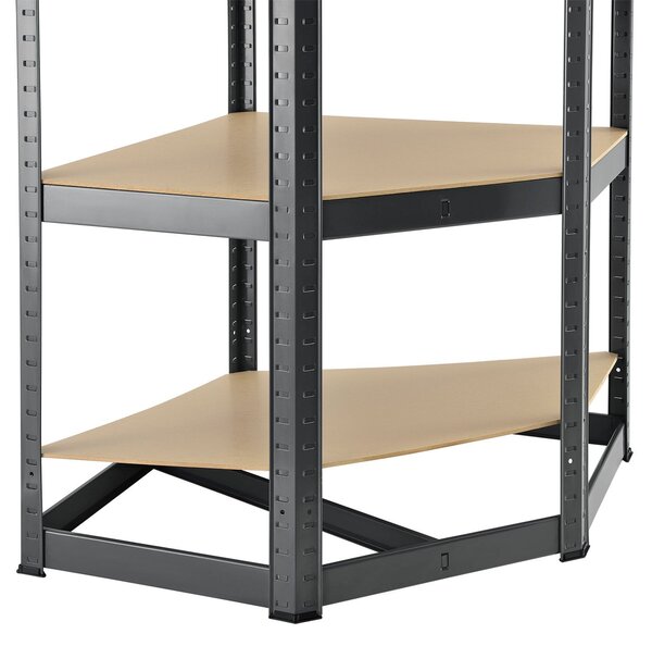 Rohový regál Basic 180x70x40 cm - šedý