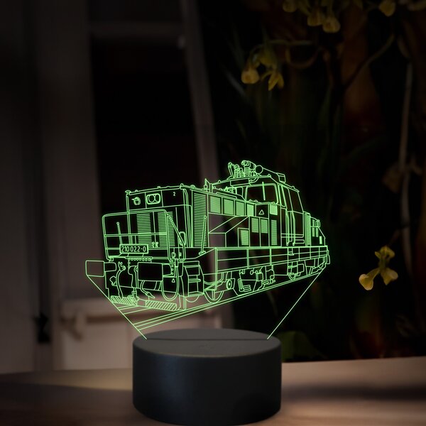Beling 3D lampa, Elektrický rušeň 110, 16 farená, SXR84