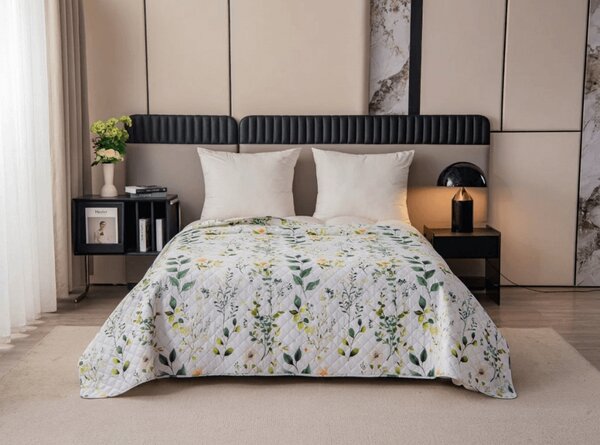 Prehoz na posteľ FLORAMA biely Rozmer: 170 x 210 cm