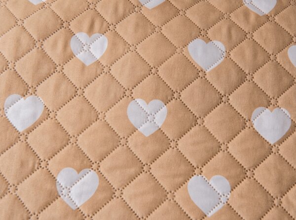 Prehoz na posteľ CARAMHEART, hnedý Rozmer: 170 x 210 cm