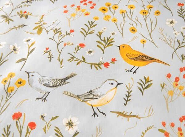 Obliečky z mikrovlákna SPRING BIRDS farebné Rozmer obliečky: 70 x 90 cm | 140 x 200 cm