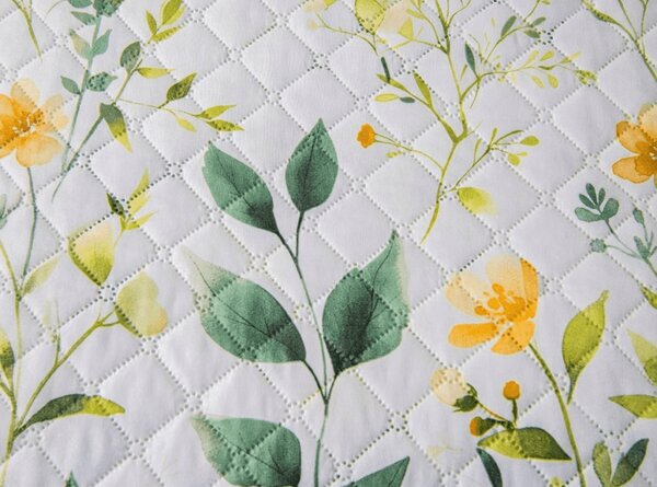 Prehoz na posteľ FLORAMA biely Rozmer: 170 x 210 cm