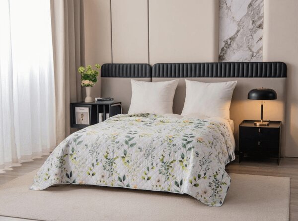 Prehoz na posteľ FLORAMA biely Rozmer: 170 x 210 cm