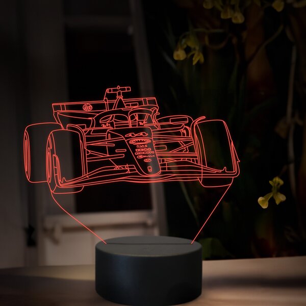 Beling 3D lampa, Lewis Hamilton Ferrari 2025,16 farebná, FF36