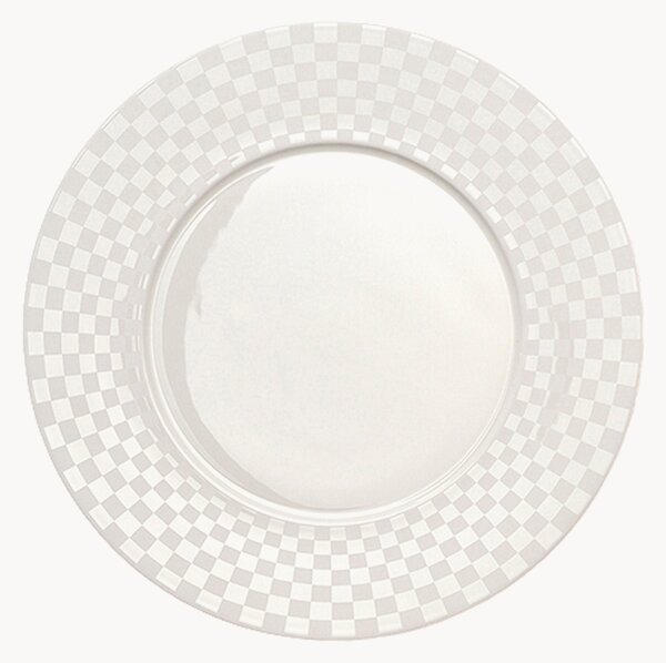 Raňajkové taniere z jemného kostného porcelánu Cross White, 6 ks