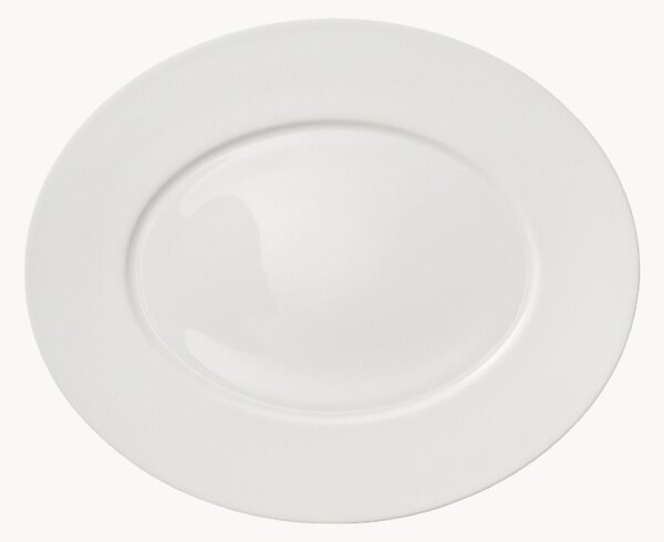 Oválne servírovacie taniere z jemného kostného porcelánu Cross White, 6 ks