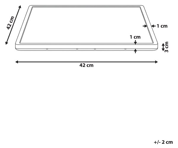 Stropné LED svietidlo čierne syntetický materiál 42 cm štvorcový tvar LED panelové svetlo zapustené ploché s diaľkovým ovládaním