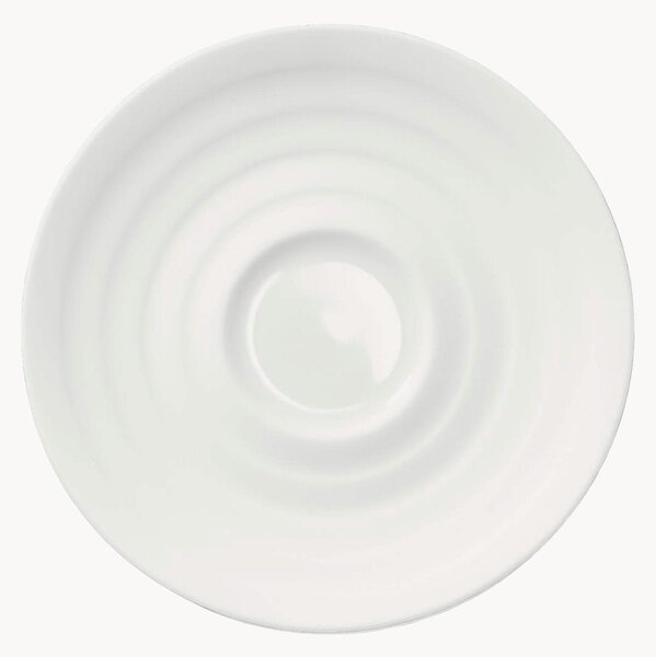 Podšálky z jemného kosteného porcelánu Cross White, 6 ks