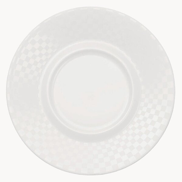 Podšálky z jemného kosteného porcelánu Cross White, 6 ks
