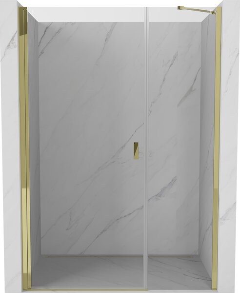 Mexen Mist-B, 1-krídlové sprchové dvere 105 cm, číre sklo, zlatý lesklý profil, 8A2-105-001-50-00
