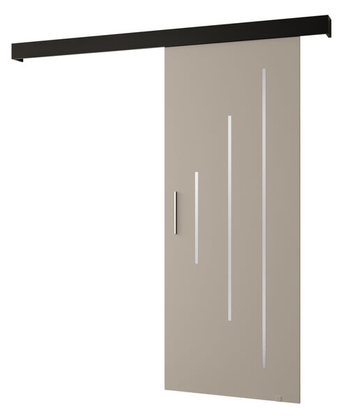 Posuvné dvere so strieborným úchytom SALOME 11 - 70 cm, kašmír / čierne