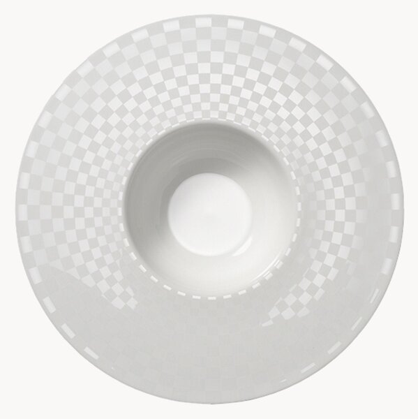 Taniere na cestoviny z jemného kostného porcelánu Cross White, 6 ks