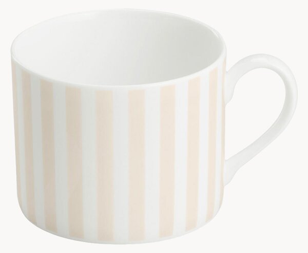 Hrnčeky z jemného kostného porcelánu Pastel Stripes, 6 ks