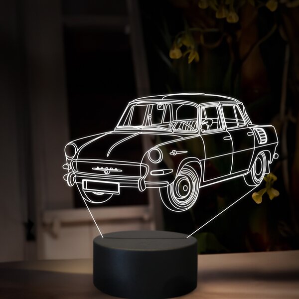 Beling 3D lampa, Škoda 1000 MB, 16 farebná, SA12