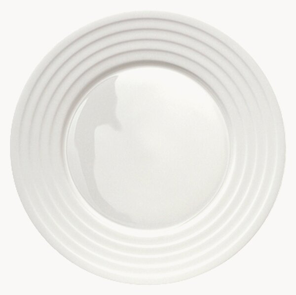Dezertné taniere z jemného kosteného porcelánu Cross White, 6 ks