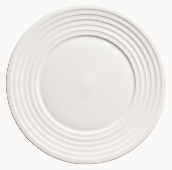 Plytké taniere z jemného kostného porcelánu Fine Dining Relief, 6 ks