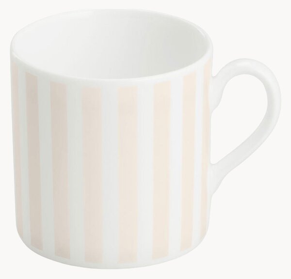 Šálky na espresso z jemného kostného porcelánu's pastelovými pruhmi, 6 ks