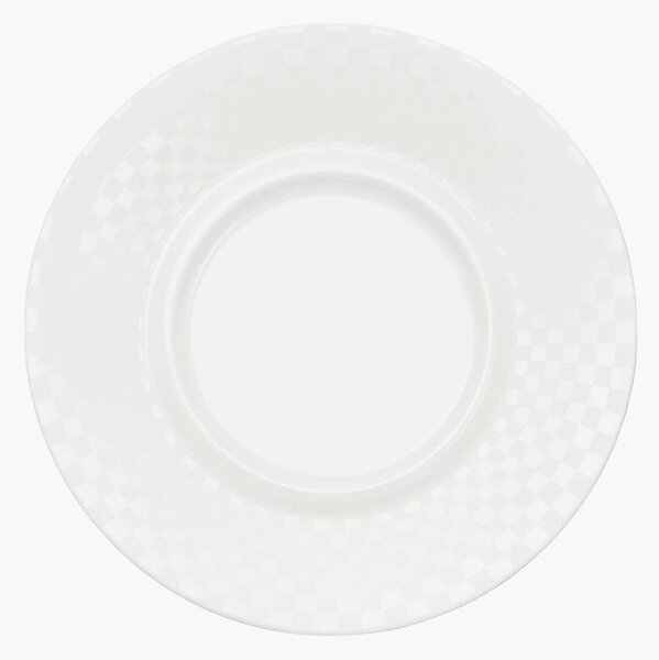 Podšálky z jemného kosteného porcelánu Cross White, 6 ks