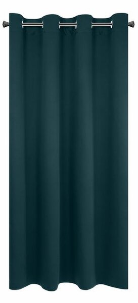 Petrolejový zatemňovací záves na krúžkoch LOGAN 140x175 cm