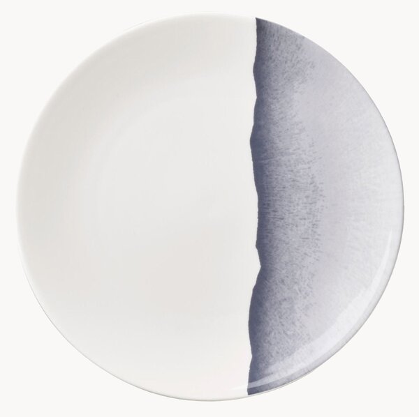 Raňajkové taniere z jemného kostného porcelánu Silhouette, 6 ks