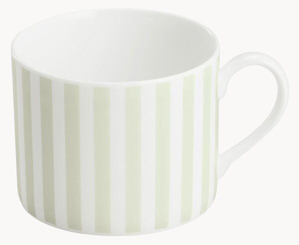 Hrnčeky z jemného kostného porcelánu Pastel Stripes, 6 ks