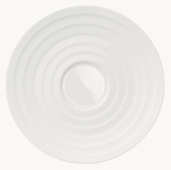 Podšálky z jemného kosteného porcelánu Cross White, 6 ks
