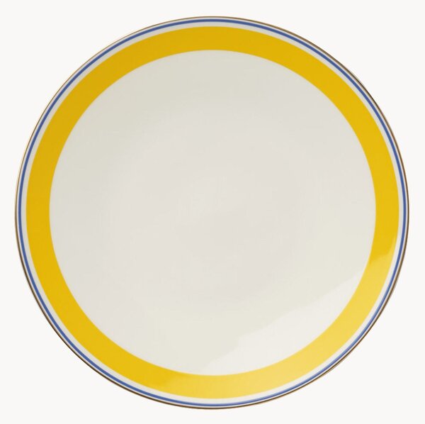 Plytké taniere z jemného kostného porcelánu Capri, 6 ks