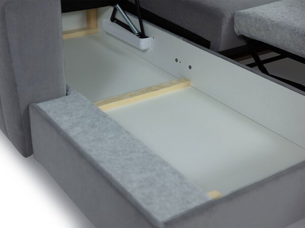 Rohová sedačka na každodenné spanie KINU - tmavá šedá, pravý roh