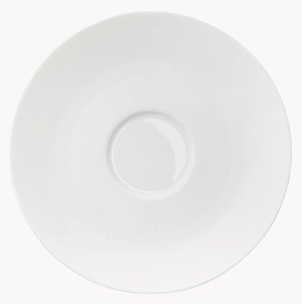 Podšálky z jemného kosteného porcelánu Cross White, 6 ks