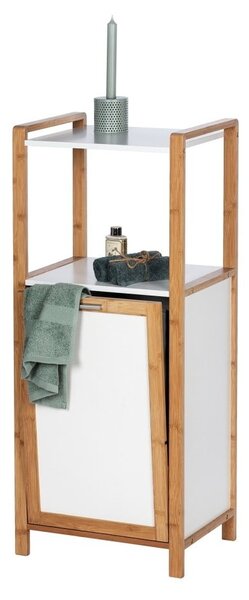 Bambusový kúpeľňový regál v bielo-prírodnej farbe 40x95 cm Finja – Wenko
