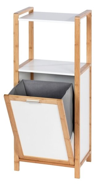 Bambusový kúpeľňový regál v bielo-prírodnej farbe 40x95 cm Finja – Wenko