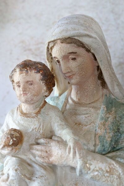 Dekoračná socha bábiky Marie Madonna - 19*19*57 cm - Chic Antique